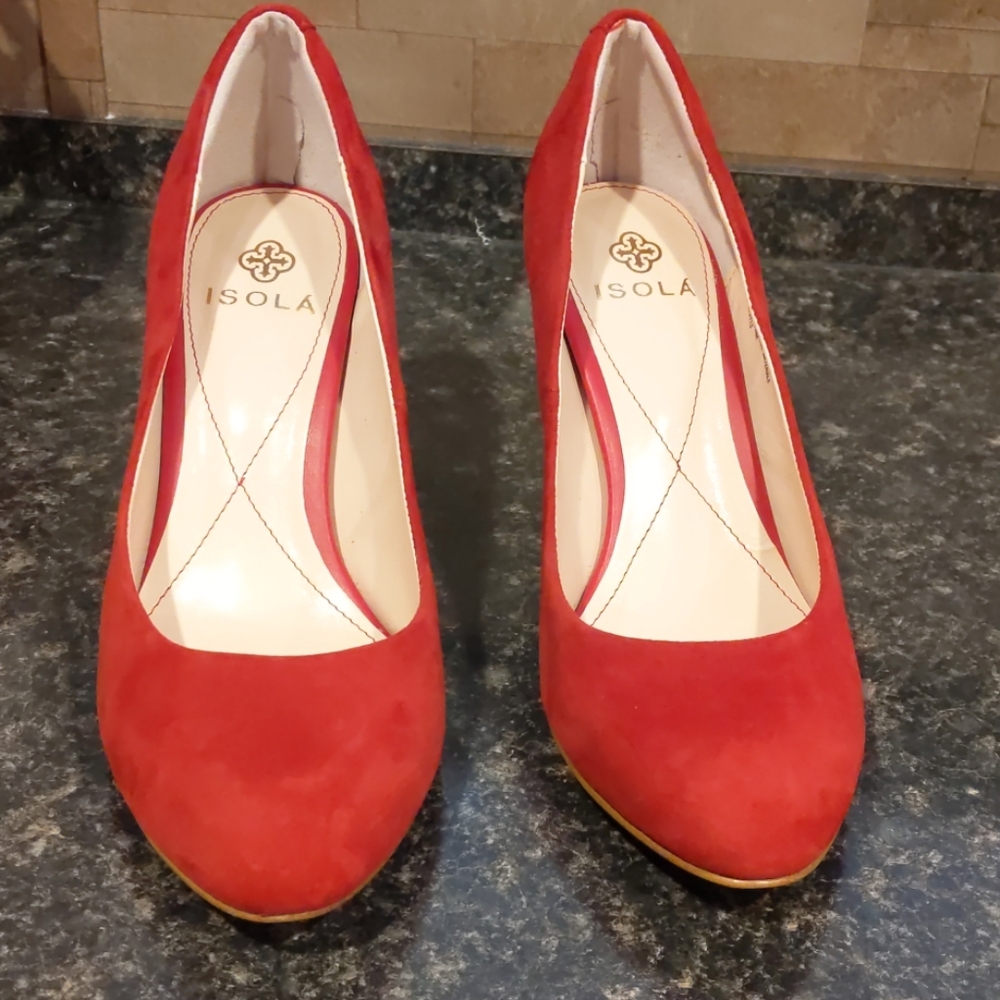 Isolã Red Suede shoes 7 1/2 women's size